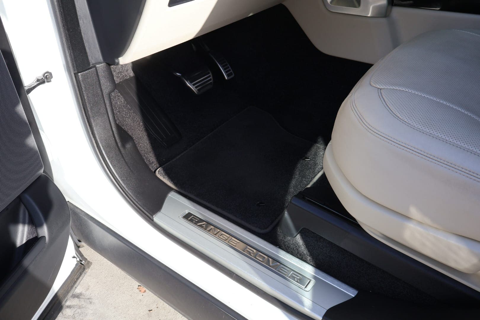 Vacuumed footwell and floor mats